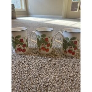 Roy Kirkham Strawberry Fruit Garden English Fine Bone China Coffee Tea Mug 1990